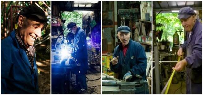 布鲁诺全力打造无电力游乐园。(图片取自Great Big Story)