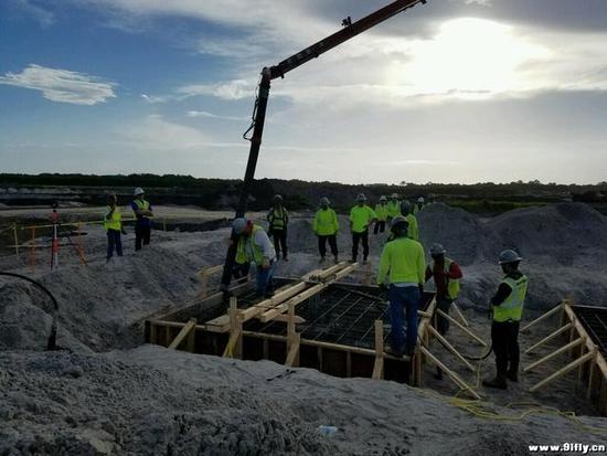 蓝色起源在佛罗里达州卡角新建的发射工位。