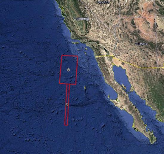 本次海上回收平台停泊点距离范登堡空军基地的发射场约370公里。