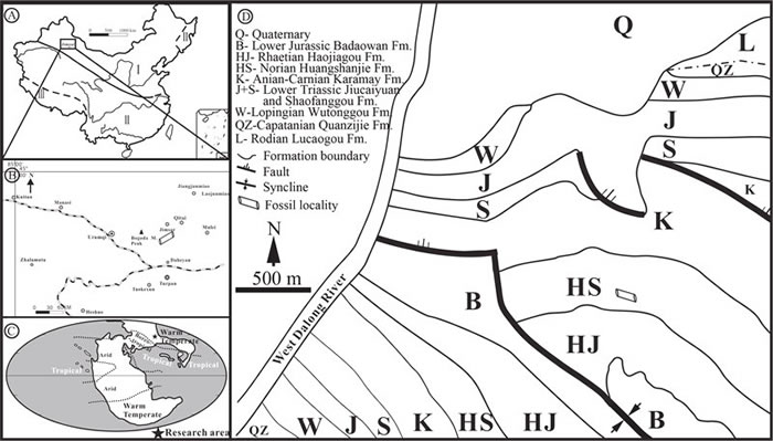 地理交通图和古地理图