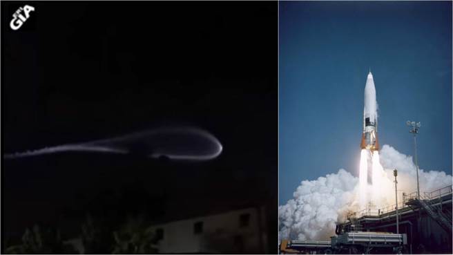 飞碟和火箭的关系。(图／EriGIA007)