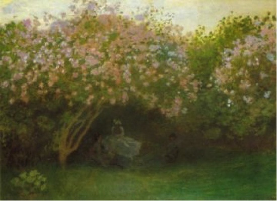 《紫丁香》阴天 莫奈