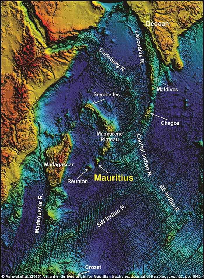 印度与马达加斯加之间的印度洋海底发现疑是失落的“毛里提亚”(Mauritia)古大陆